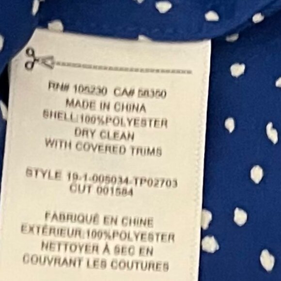 Equipment Femme Small Sleeveless V Neck Blue Printed Blouse - Picture 7 of 7